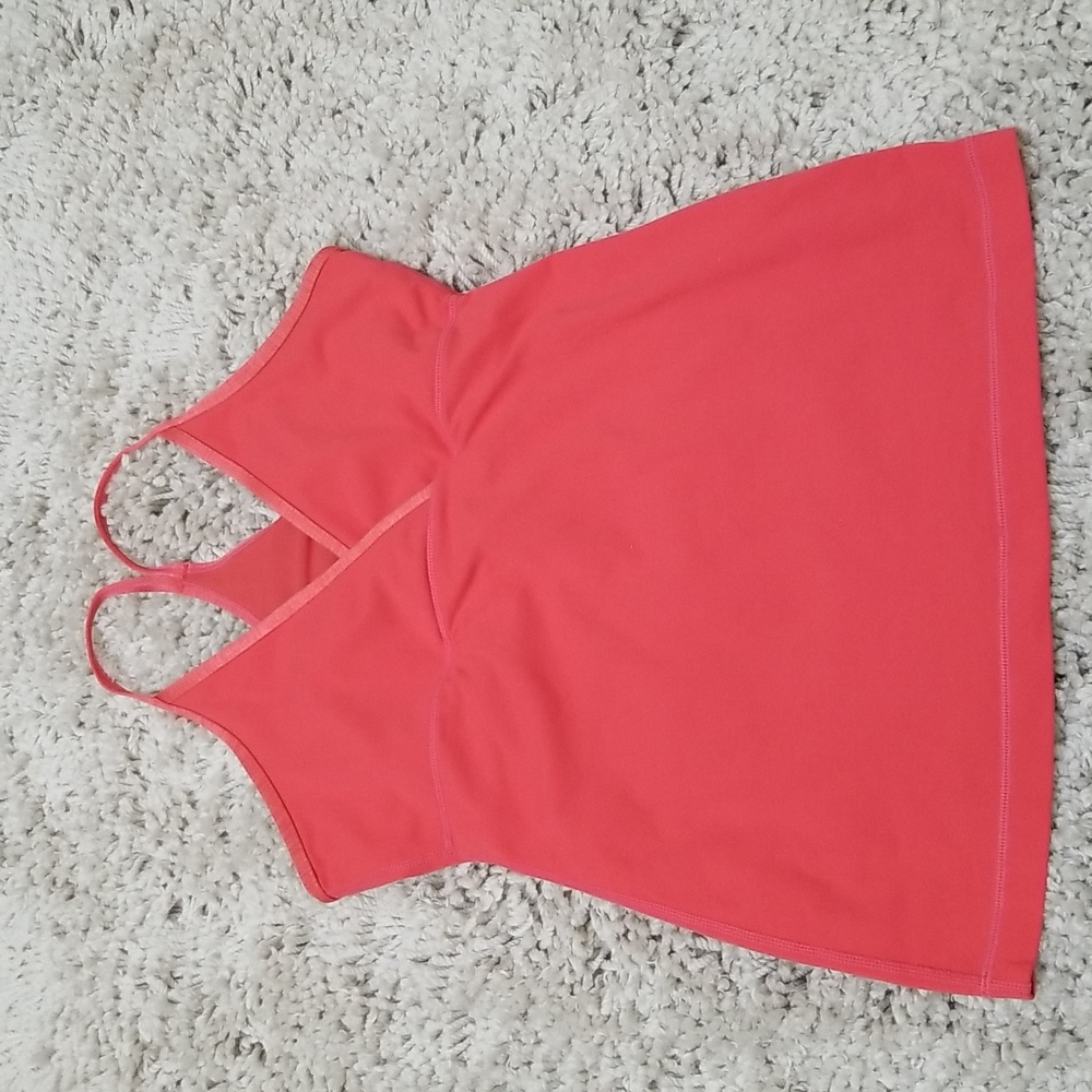 Vintage Lululemon Power Y Back V Neck Coral Tank Size Medium